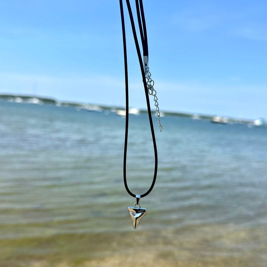 Shark Tooth Necklace with Black Rope