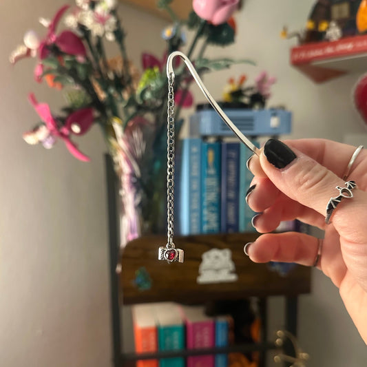 "Book Lovers" Metal Bookmark