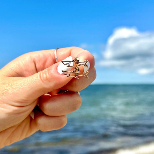 Great White Shark Stud Earrings