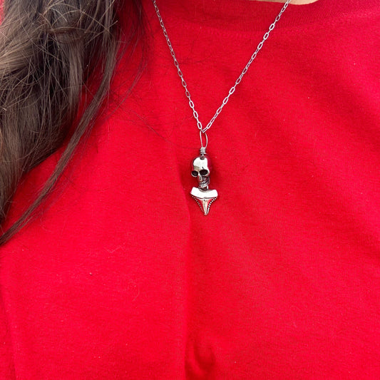 Skull & Shark Tooth Necklace
