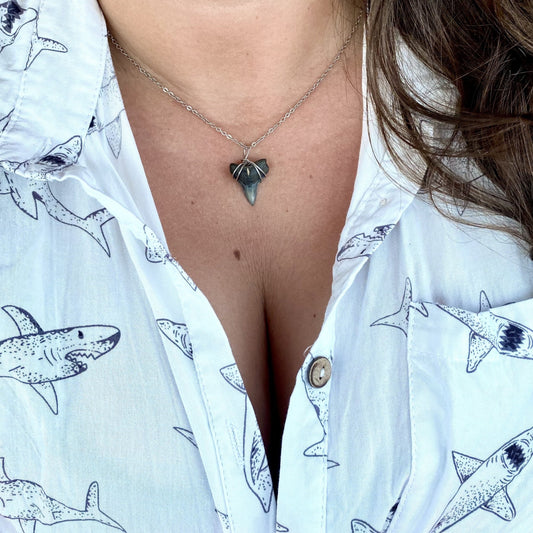 Lemon Shark Tooth Necklace ~ Small