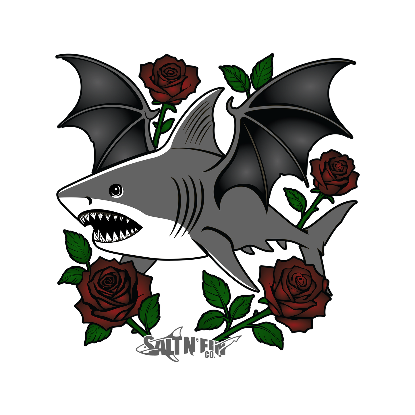 Bat Shark Sticker