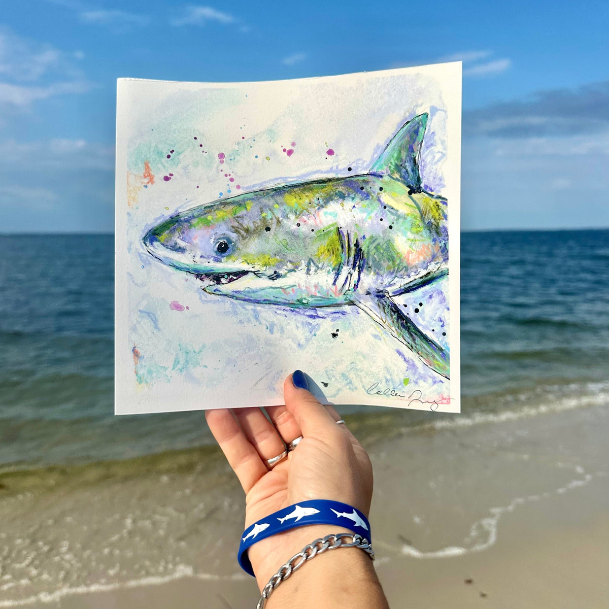Great White Shark Print – Salt N' Fin Co.