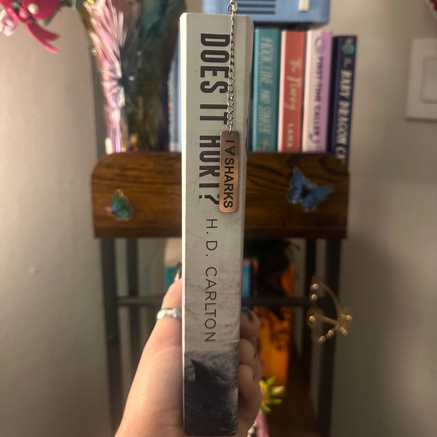 I <3 Sharks Metal Bookmark