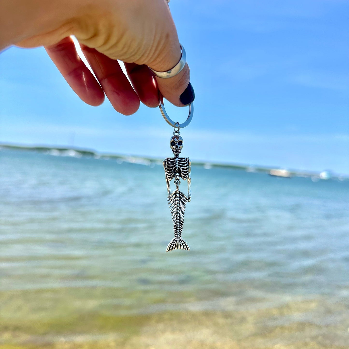 Mermaid Skeleton Keychain