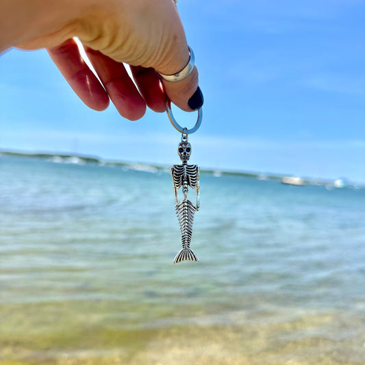 Mermaid Skeleton Keychain