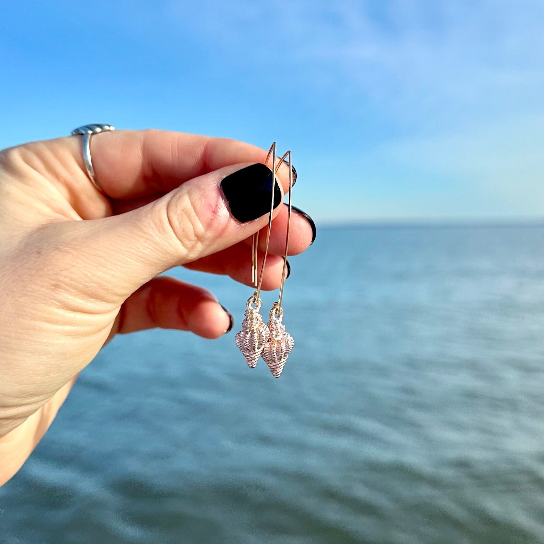 Seashell Threader Earrings – Salt N' Fin Co.