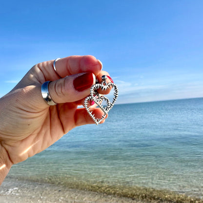 Shark JAW Heart Earrings