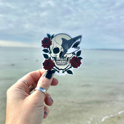 Crimson JAWS Sticker