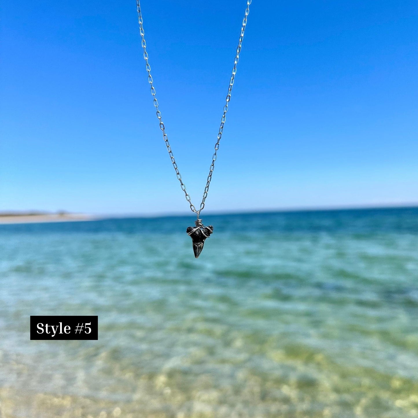 Juno Beach Fossilized Shark Tooth Necklace