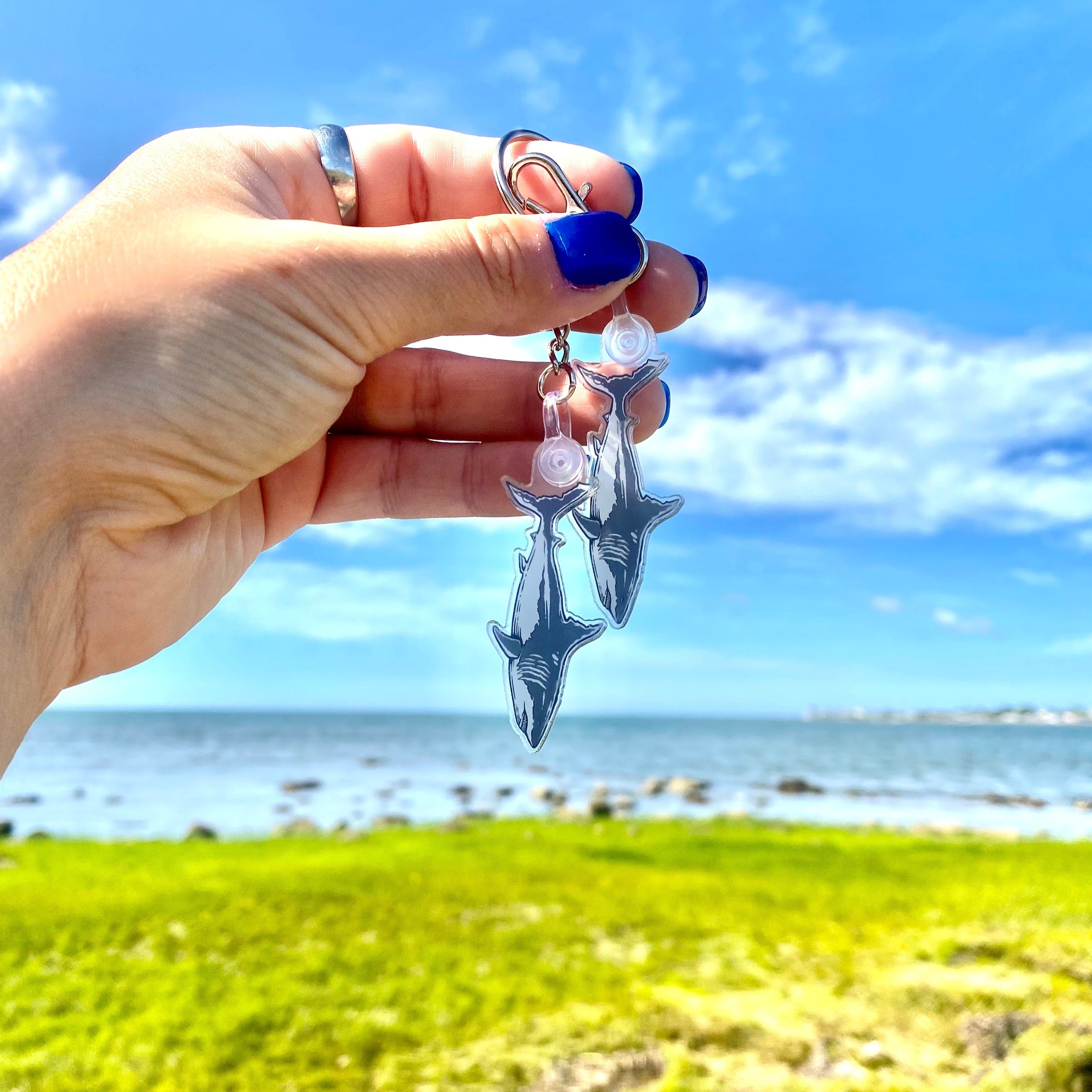 Atlantic White Shark Keychain – Salt N' Fin Co.